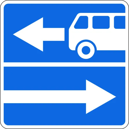 5.10.2 Belgilangan yo’nalishli transport vositalari uchun bo’lagi bor yo’l