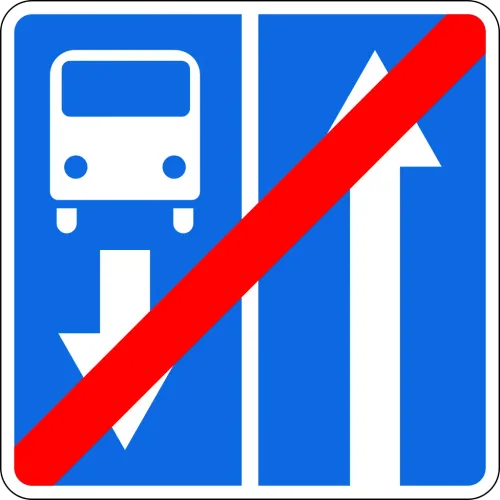 5.10.4 Belgilangan yo’nalishli transport vositalari uchun bo’lagi bor yo’lning oxiri