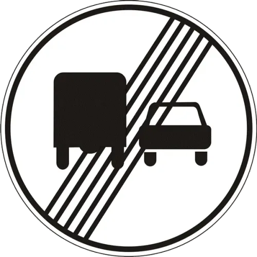 3.23. Yuk avtommobillarida quvib o’tish taqiqlangan hududning oxiri